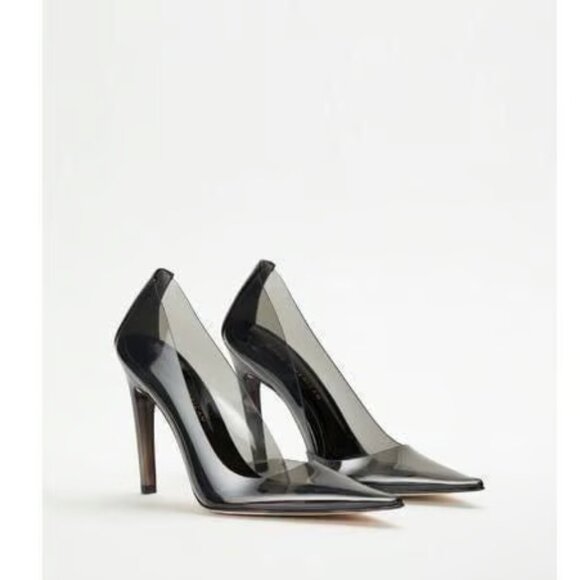 Good American Cinderella Pointed Toe Pumps | Smoke | Size 7 | NIB - Picture 11 of 11